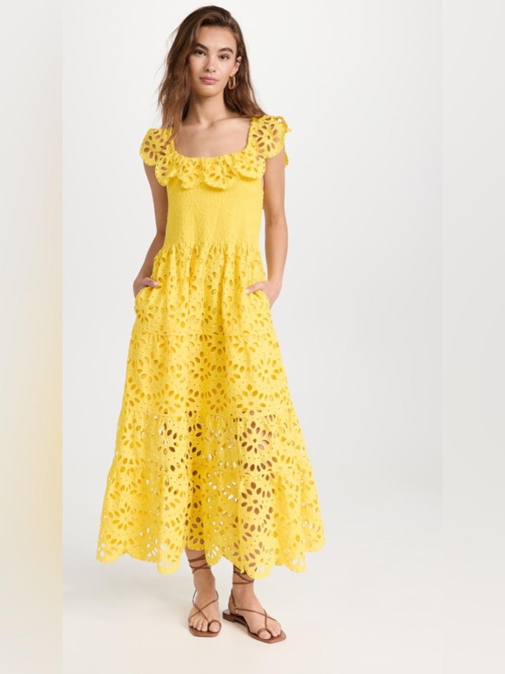 F-9 Figue Phoebe Dress in Sunshine Yellow